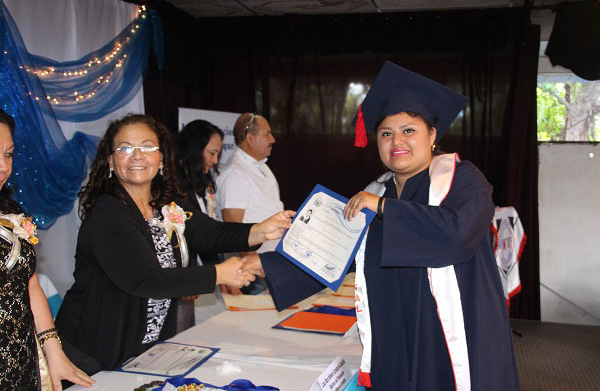 Dina graduating from high school