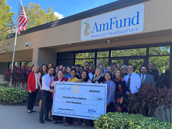 Am Fund presenting check for NPH USA